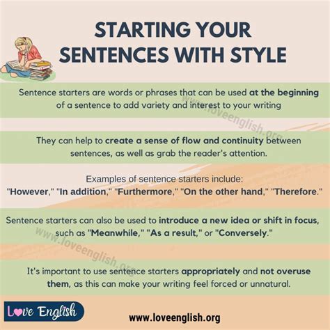 Starting Sentences with .
